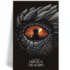 Fans Geek Store House of the Dragon maxi-poster featuring a detailed dragon eye reflecting the Iron Throne