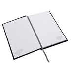 Fans Geek Store Game of Thrones House Stark A5 notebook open with lined pages and wolf sigil prints