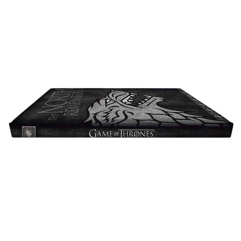 Fans Geek Store Game of Thrones House Stark A5 notebook with black hard cover featuring direwolf sigil and text