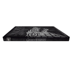 Fans Geek Store Game of Thrones House Stark A5 notebook with black hard cover featuring direwolf sigil and text