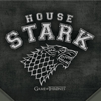 Fans Geek Store Game of Thrones House Stark shoulder bag featuring a grey wolf sigil on a textured black background