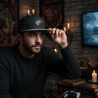Fans Geek Store Game of Thrones House Stark snapback cap in black and grey with embroidered direwolf emblem