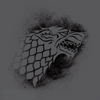 Fans Geek Store Game of Thrones House Stark grey t-shirt with black direwolf sigil print and raglan sleeves