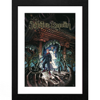 Fans Geek Store Jujutsu Kaisen framed poster featuring Yuji Itadori and Ryomen Sukuna in a dark temple setting.