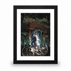 Fans Geek Store Jujutsu Kaisen framed poster featuring Yuji Itadori and Ryomen Sukuna in a dark, detailed art style.