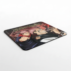 Fans Geek Store Jujutsu Kaisen mousepad featuring Yuji Itadori and Ryomen Sukuna with a non-slip textile surface.