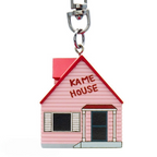 Fans Geek Store Dragon Ball Z 3D Kame House keychain in pink plastic with detailed miniature island home design