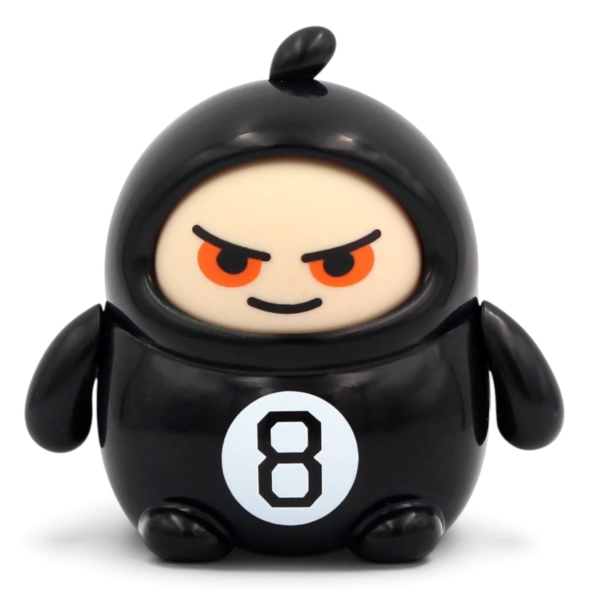 Fans Geek Store LamaTama Series 2 electronic blind box figure featuring a black character with an 8-ball design