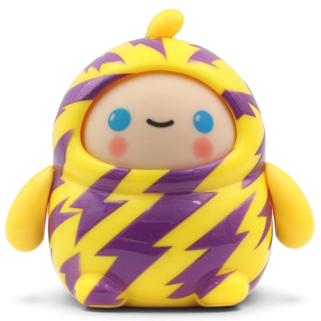 Fans Geek Store LamaTama Series 3 electronic blind box figure with yellow and purple lightning bolt pattern