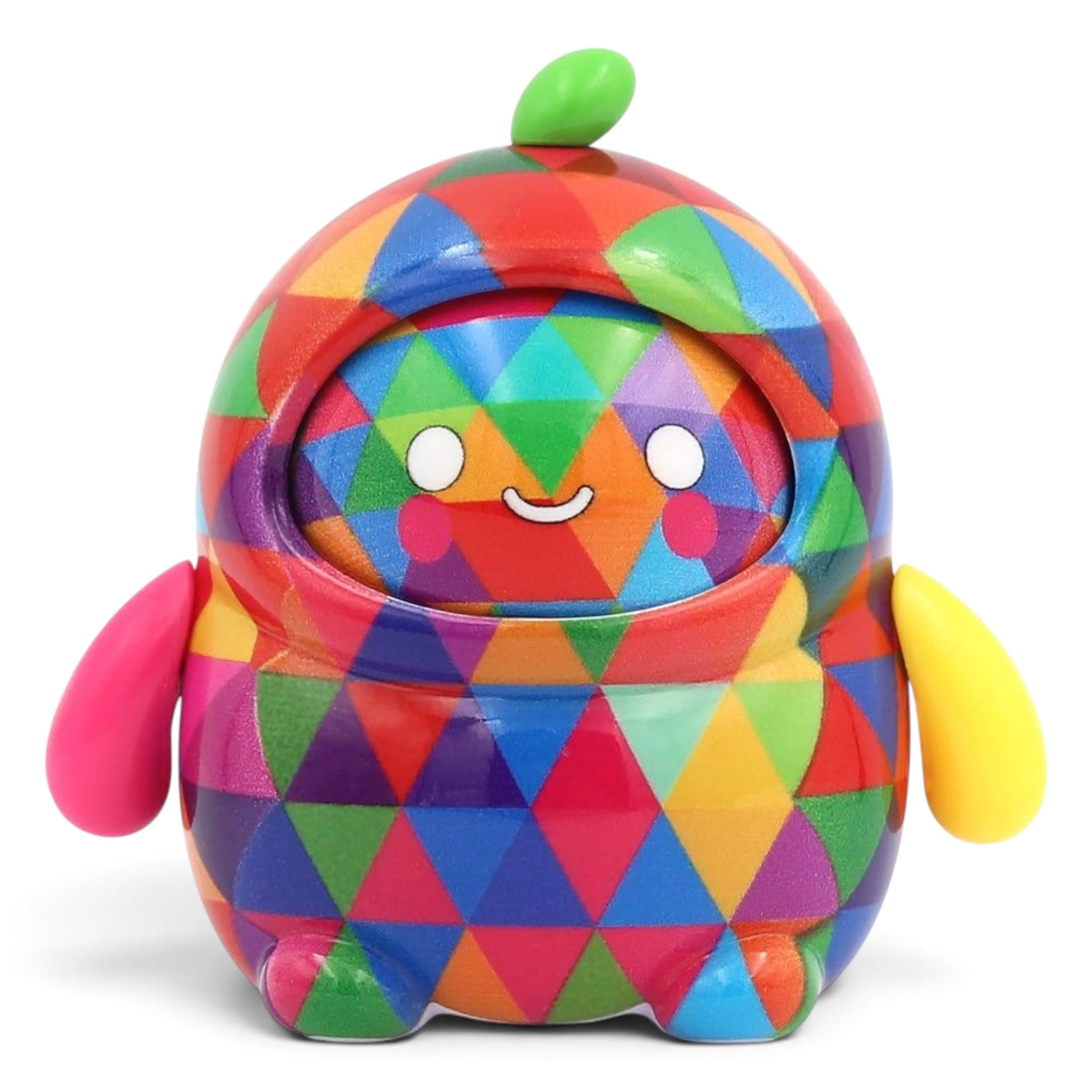 Fans Geek Store LamaTama Series 2 electronic blind box figure with a colorful geometric triangle pattern