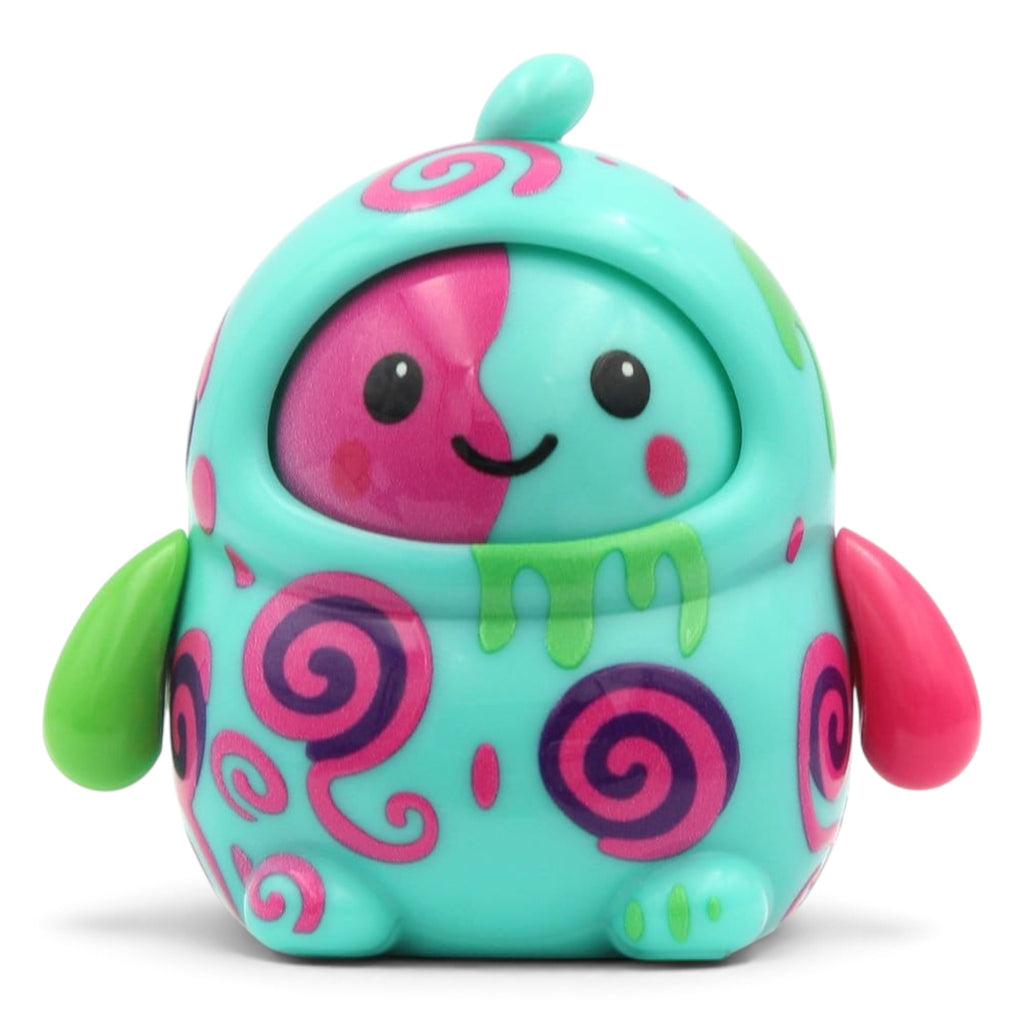 Fans Geek Store LamaTama Series 3 electronic blind box figure with teal, pink, and green swirl patterns
