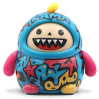 Fans Geek Store LamaTama Series 3 electronic blind box figure with blue graffiti pattern and pink arms