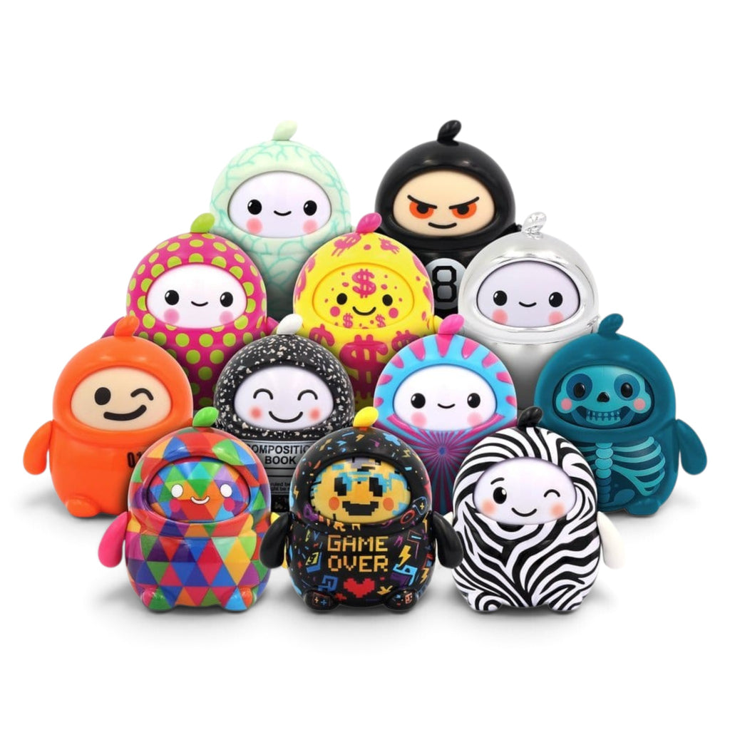 Fans Geek Store LamaTama Series 2 electronic blind box figures featuring various colorful designs and patterns