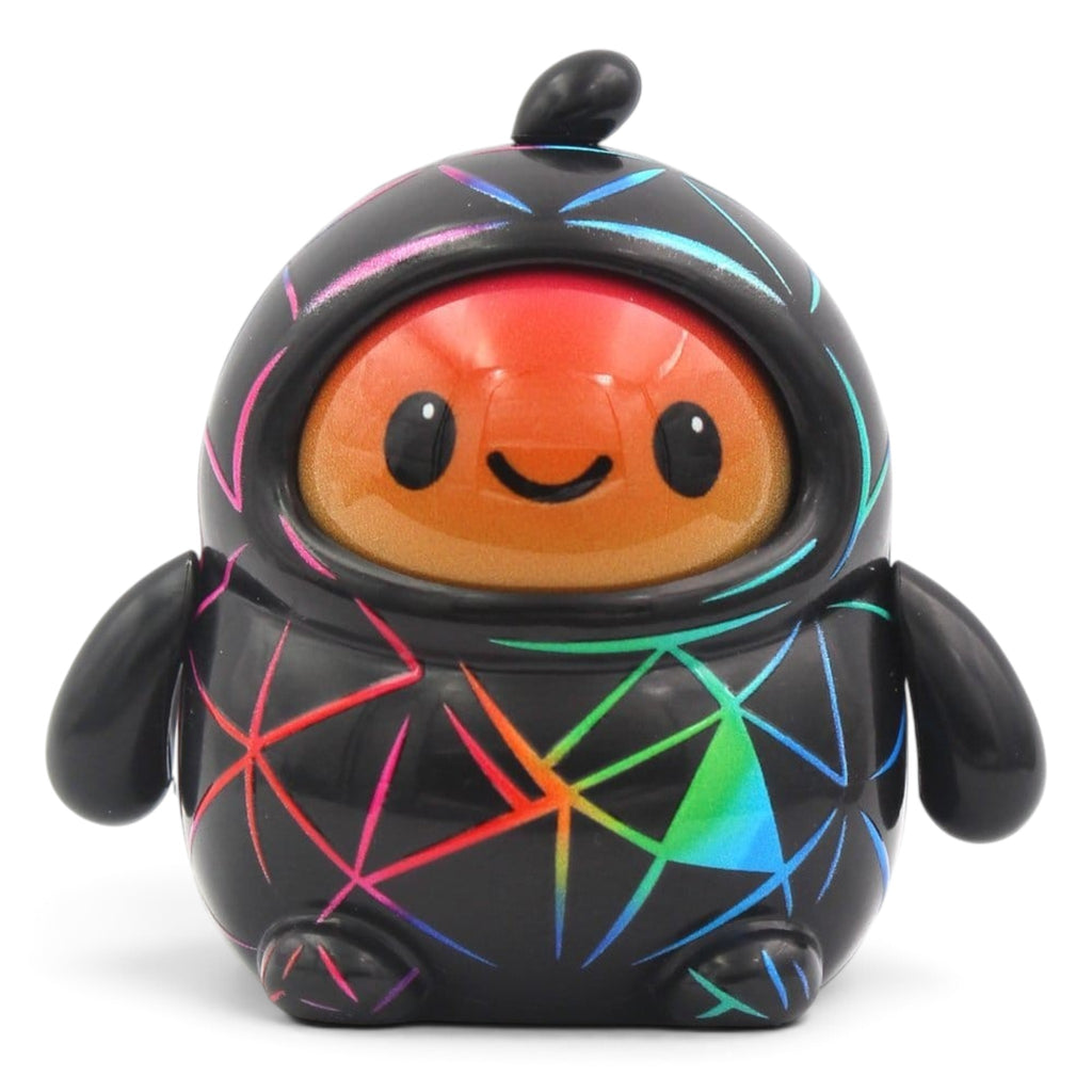 Fans Geek Store LamaTama Series 3 electronic blind box figure with black body and colorful geometric neon patterns