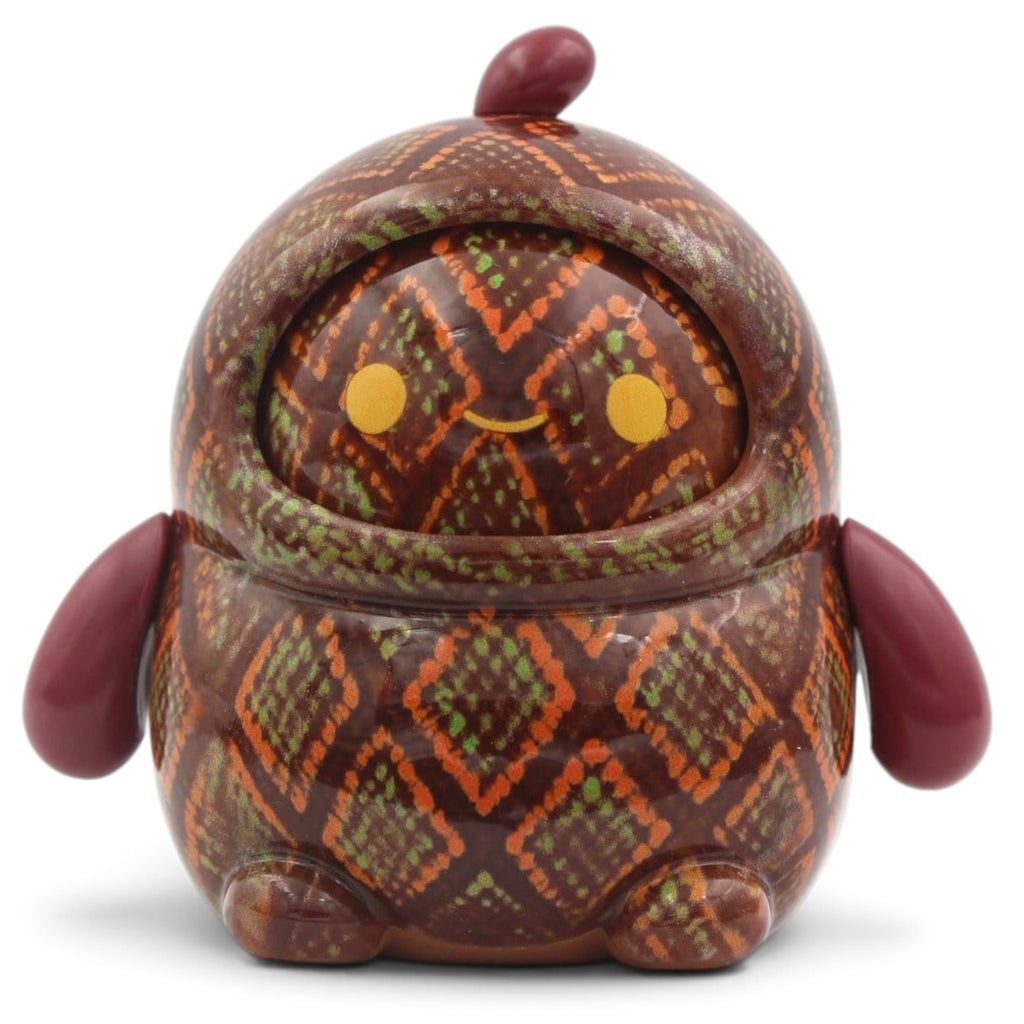 Fans Geek Store LamaTama Series 3 electronic blind box figure with brown and green diamond pattern and round eyes