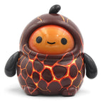 Fans Geek Store LamaTama Series 3 electronic blind box figure with a brown lava-patterned shell and orange face