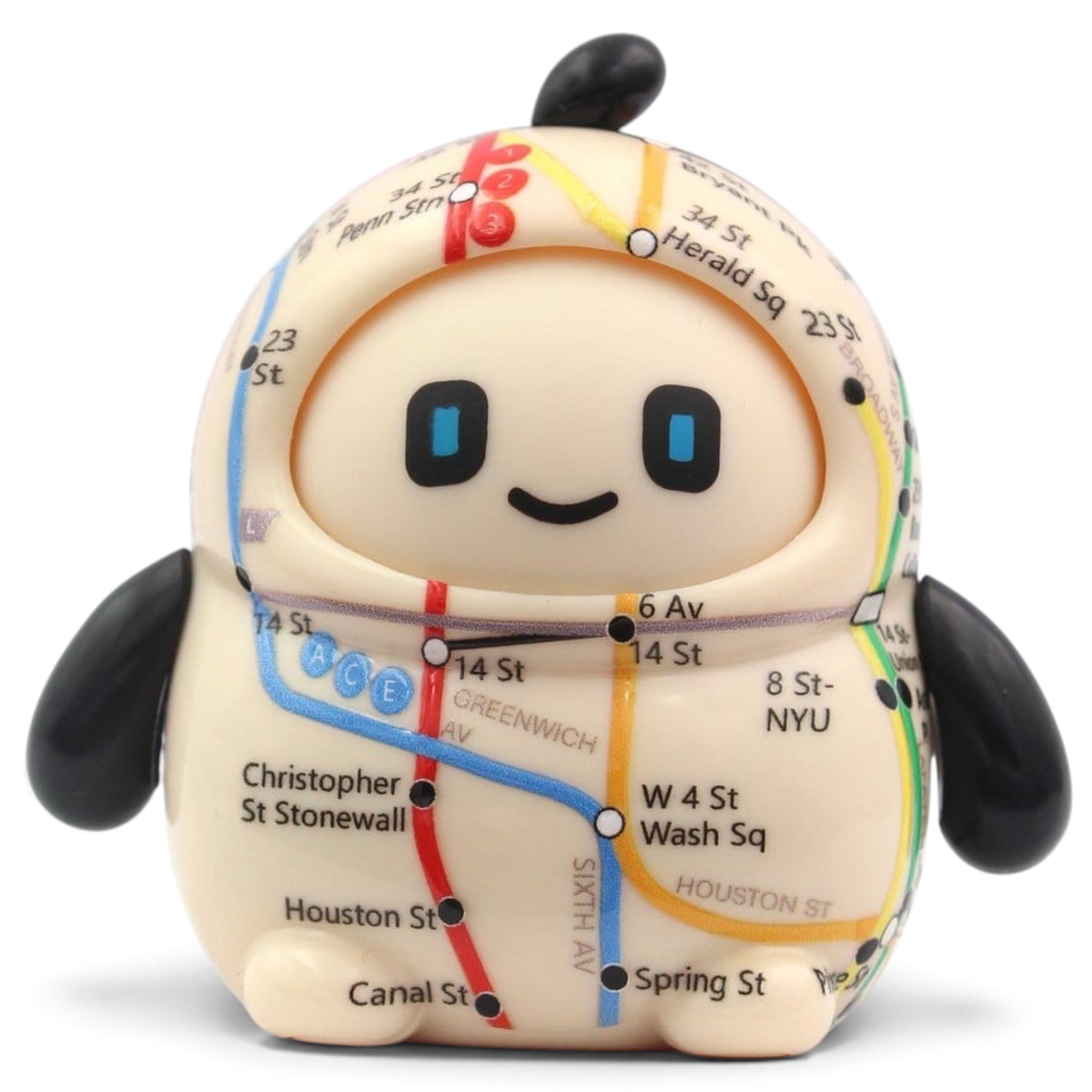 Fans Geek Store LamaTama Series 3 electronic blind box figure featuring a cream-colored subway map design