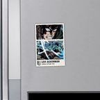 Fans Geek Store Attack on Titan Levi Ackerman rectangular magnet with a matte finish on a refrigerator door