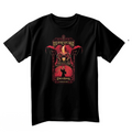 Fans Geek Store black cotton Lord of the Rings T-shirt featuring Gandalf and the Balrog You Shall Not Pass graphic