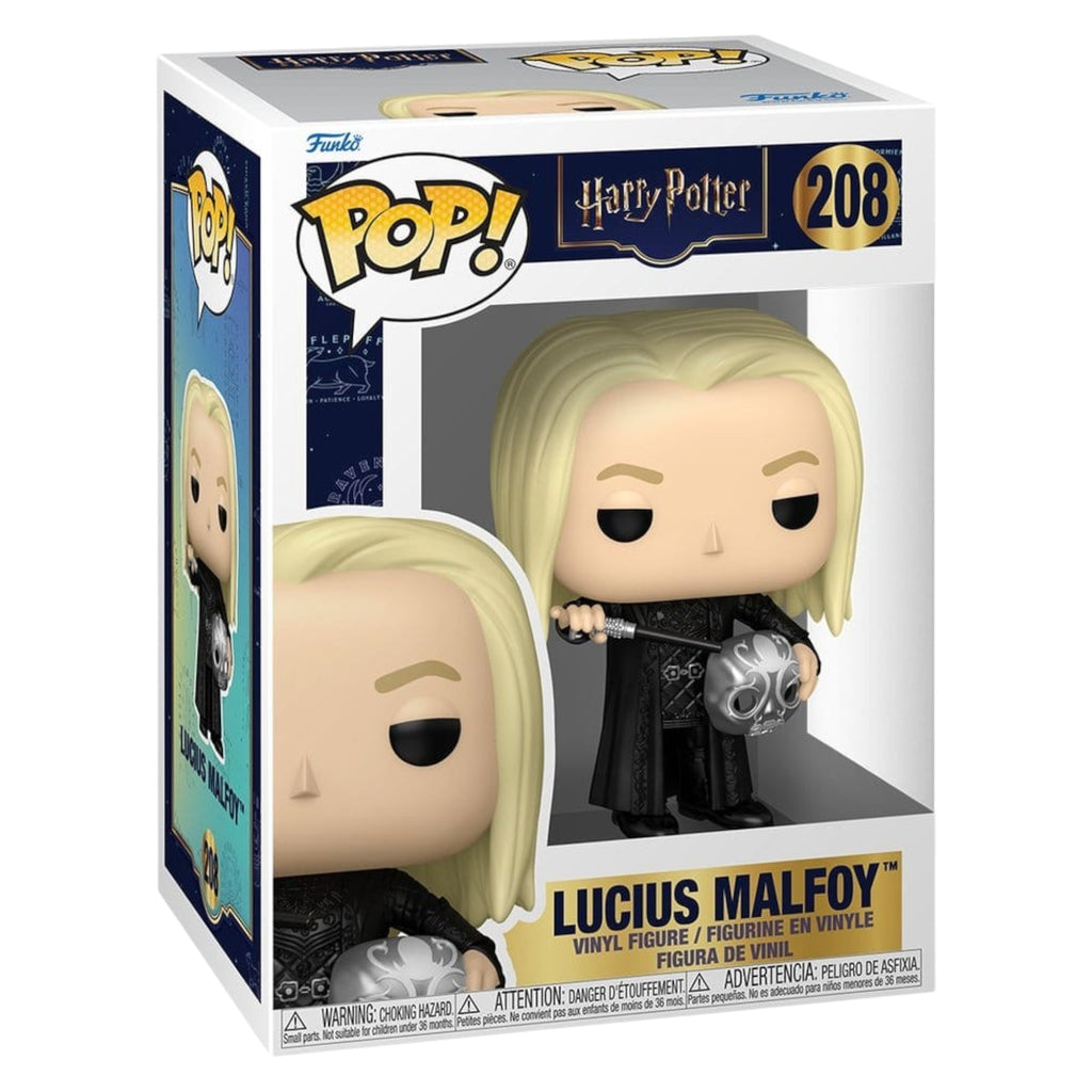 Fans Geek Store Lucius Malfoy Funko Pop vinyl figure in window display box from Harry Potter Movies collection