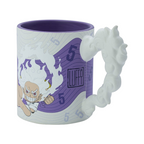 Fans Geek Store One Piece 3D dolomite mug featuring Luffy in Gear 5 with a unique cloud-shaped handle