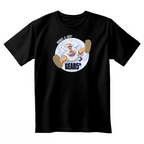 Fans Geek Store black unisex cotton t-shirt featuring Monkey D. Luffy in his Gear 5 transformation from One Piece