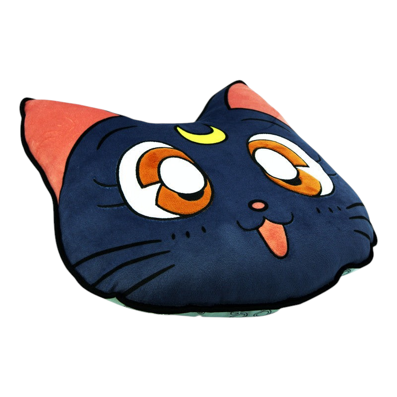 Fans Geek Store Sailor Moon Luna cat plush cushion with embroidered details and soft velboa fabric