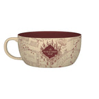 Fans Geek Store Harry Potter Marauder's Map ceramic breakfast bowl with a deep red interior and map design