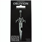 Fans Geek Store The Elder Scrolls IV Oblivion Mehrune's Razor metal bottle opener with antique nickel finish