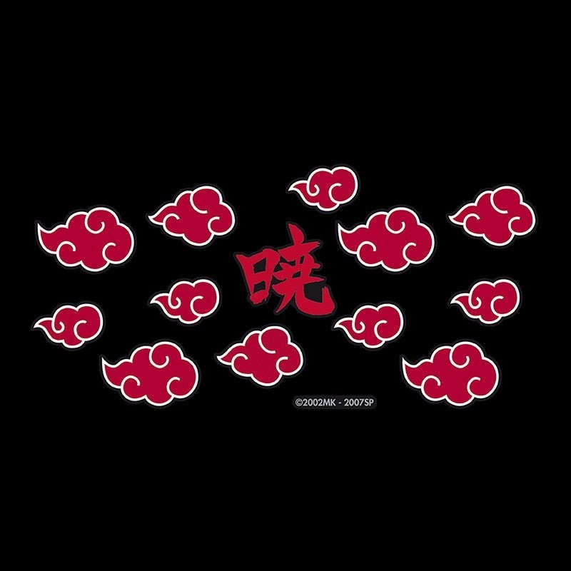 Fans Geek Store Naruto Shippuden pencil case featuring the iconic red Akatsuki cloud pattern on a black background