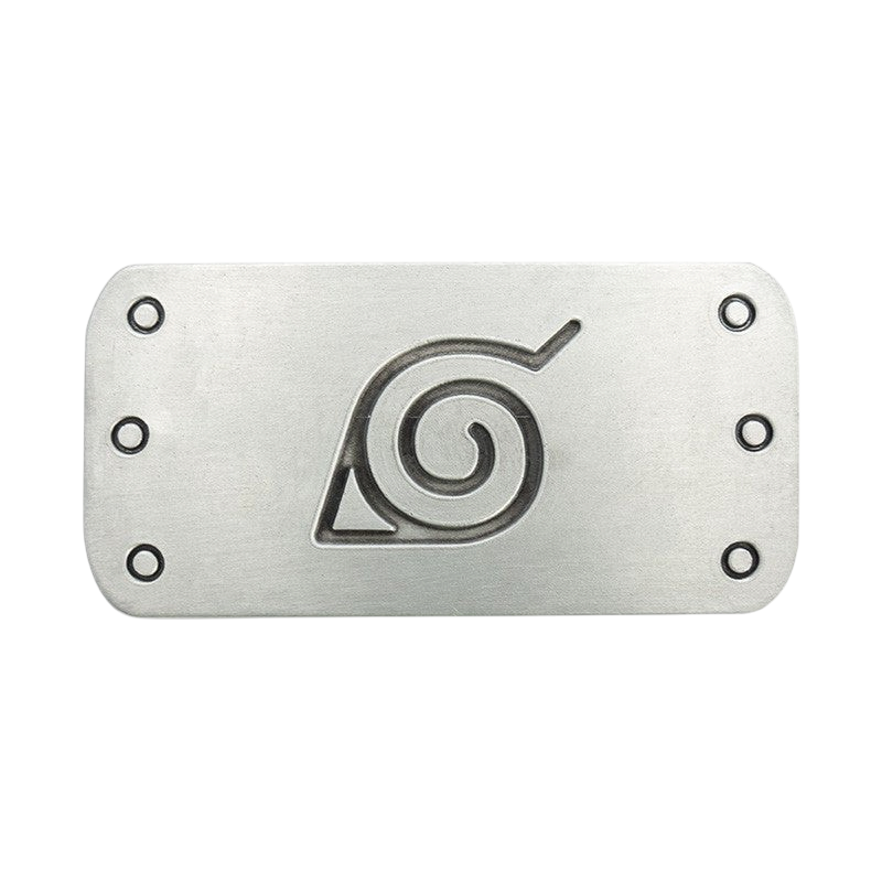 Fans Geek Store Naruto Shippuden metal magnet featuring the engraved Konoha Hidden Leaf Village symbol