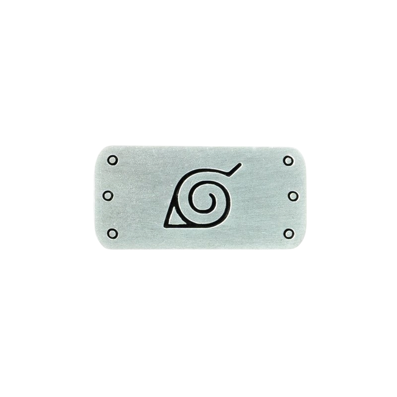 Fans Geek Store Naruto Shippuden metal pin featuring the silver Konoha Hidden Leaf Village symbol