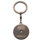 Fans Geek Store Naruto Shippuden metal keychain with engraved logo and copyright details on the back