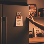 Fans Geek Store Naruto Uzumaki magnet holding a shopping list on a refrigerator door