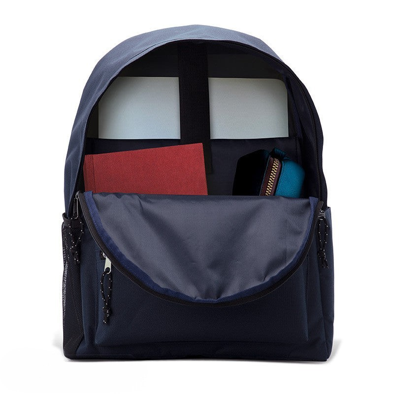 Fans Geek Store One Piece Luffy Gear 5 navy blue polyester backpack with open main compartment and front pocket