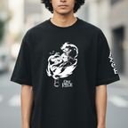 Fans Geek Store black unisex One Piece T-shirt featuring a white graphic of Portgas D. Ace in 100% cotton