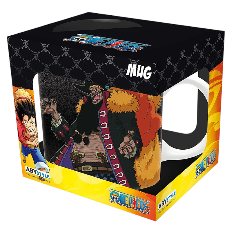 Fans Geek Store One Piece Blackbeard ceramic mug featuring Marshall D. Teach in a branded display box