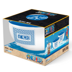 Fans Geek Store One Piece ceramic bowl with blue and white Japanese style patterns in branded display packaging