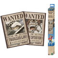 Fans Geek Store One Piece chibi wanted poster set featuring Trafalgar Law and Eustass Kid on laminated paper