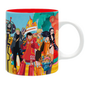 Fans Geek Store One Piece Egghead ceramic mug featuring Luffy and crew in a colorful futuristic design
