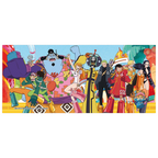 Fans Geek Store One Piece Egghead ceramic mug featuring Luffy and the Straw Hat crew in their futuristic outfits