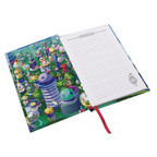 Fans Geek Store One Piece Egghead Island A5 notebook with futuristic city cover art and lined interior pages