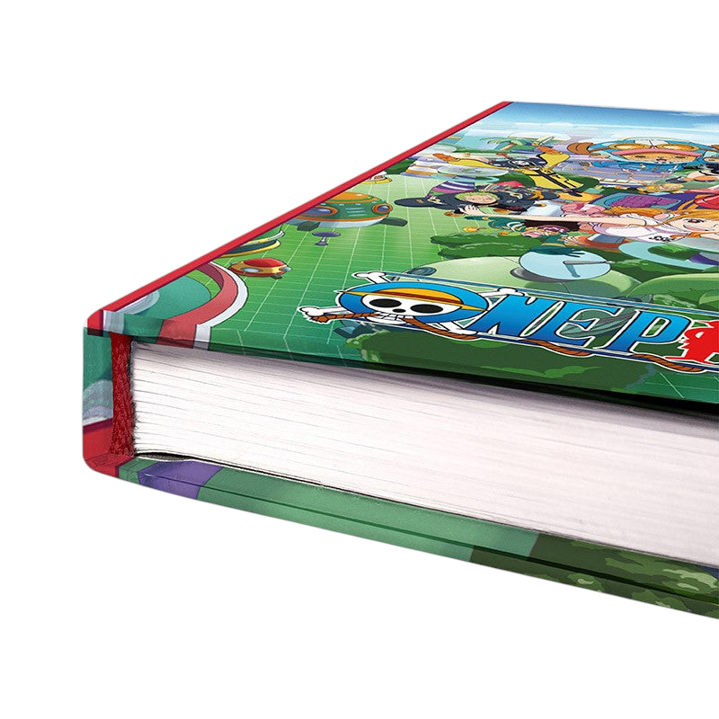 Fans Geek Store One Piece Egghead Island A5 hardcover notebook with glossy character artwork and red spine detail
