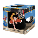 Fans Geek Store One Piece heat-changing glass mug featuring Luffy and Ace in original packaging