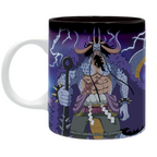 Fans Geek Store ceramic mug featuring Kaidou from One Piece in his Wano arc dragon form with a black interior