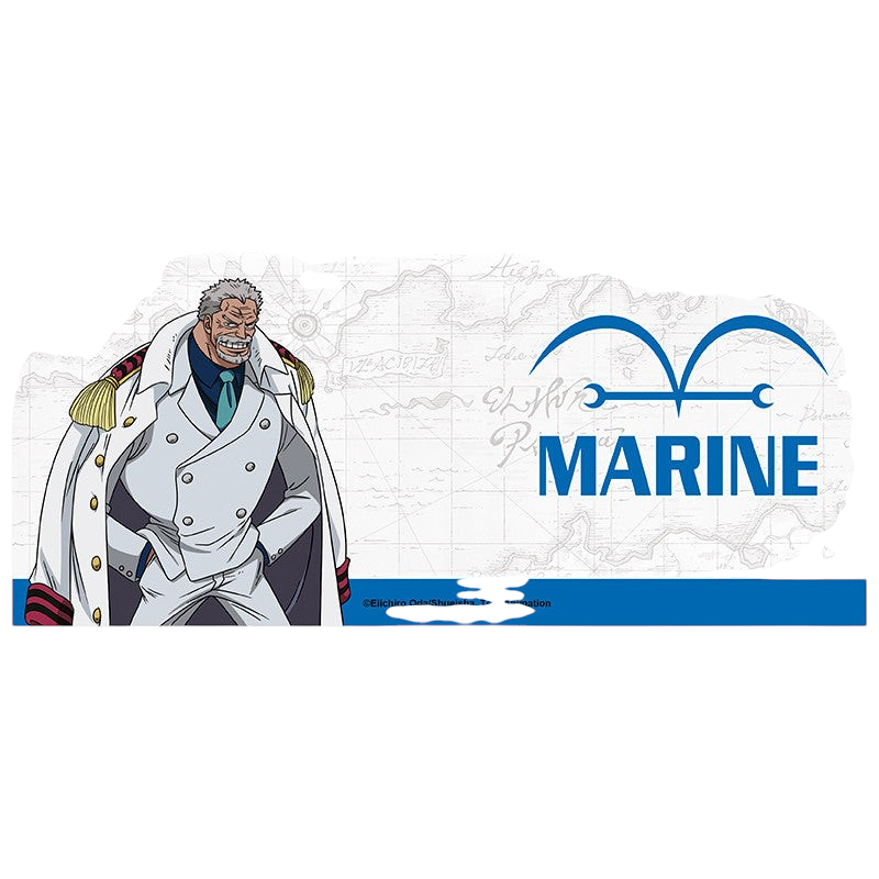 Fans Geek Store One Piece Marine ceramic mug featuring Vice Admiral Garp and the official Marine logo