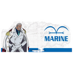 Fans Geek Store One Piece Marine ceramic mug featuring Vice Admiral Garp and the official Marine logo