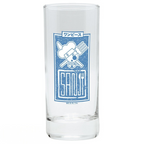 Fans Geek Store One Piece Sanji glass featuring a blue Jolly Roger design and 290 ml capacity