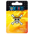 Fans Geek Store One Piece Straw Hat Skull metal pin on branded display card