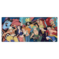 Fans Geek Store XXL One Piece mousepad featuring the full Straw Hat Crew with non-slip rubber base and stitched edges